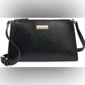 Kate Spade New York kenzie mini crossbody bag black patent fabric